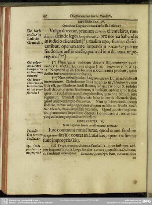 Differentia IV. Quis locus Longobardico iuri in feudis Lusatiae?