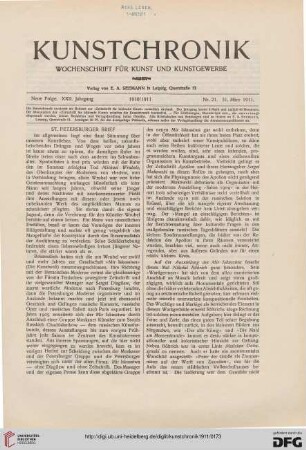 Heft 21 (31. März 1911)