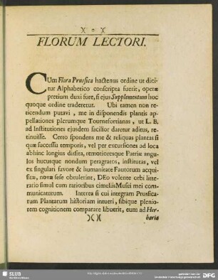 Florum Lectori