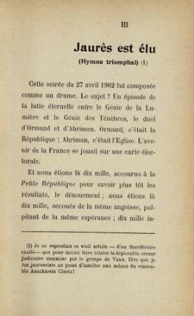 III Jaurès est élu (Hymne triomphal)
