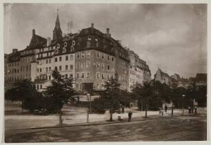 Leipzig. Neukirchhof 8. Ansicht des Fotoateliers Hermann Walter vom Töpferplatz aus