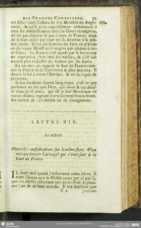 Lettre XIV. Au même