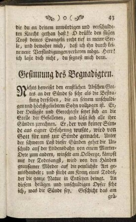 Gesinnung des Begnadigten.