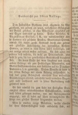 Vorbericht zur 18ten Auflage.
