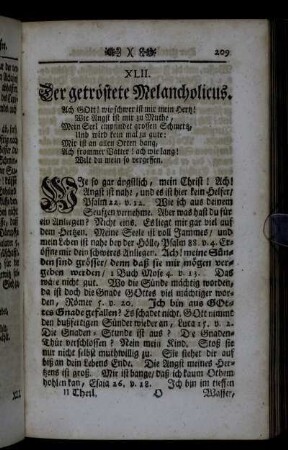 XLII. Der getröstete Melancholicus. - XLIX. Die getröstete Wittwe.