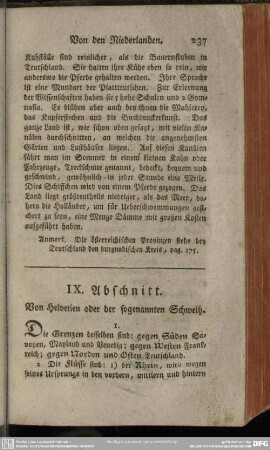 IX. Abschnitt. Von Von Helvetien oder der sogenannten Schweitz