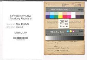 Entnazifizierung Lilly Muehl, geb. 26.05.1911 (Friseuse)