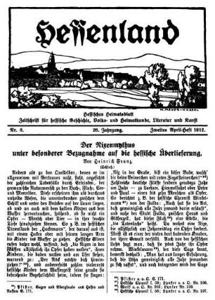 Nr. 8, Zweites April-Heft 1912