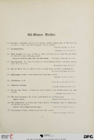 Alt-Wiener Meister (Nr. 216-233)