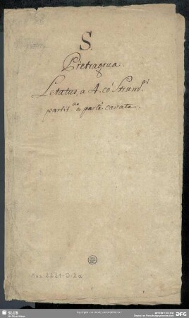 Laetatus sum - Mus.2221-D-2a : V (4), strings, bc - d