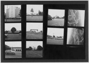 Verkehrsmuseum (nicht realisiert) – Varianten I-IV, Baubestand Gelände Jafféstraße: Ansichten, Luftbilder. Berlin-Charlottenburg, Wandalenallee/Jafféstraße