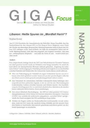 Libanon: heiße Spuren im "Mordfall Hariri"?