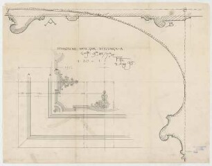 Thiersch, Friedrich von; München; Justizpalast - Deckenabwicklung; Deckenprofile (Schnitte)