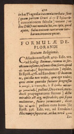 Formulae Deplorandi Statum Religionis.