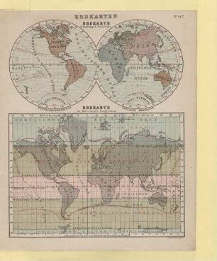 Erdkarte in Mercator's Projection