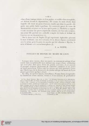Foculus de bronze du musée de Lyon