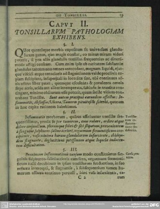 Caput II. Tonsillarum Pathologiam Exhibens