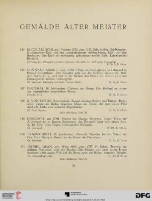 Gemälde alter Meister (Nr. 145-171)