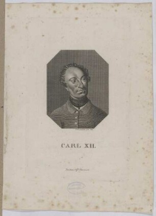 Bildnis des Carl XII., König von Schweden