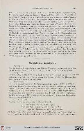 Alphabetisches Verzeichniss