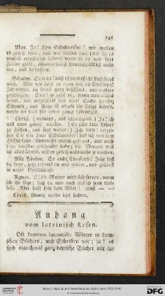 Anhang vom lateinischen Lesen
