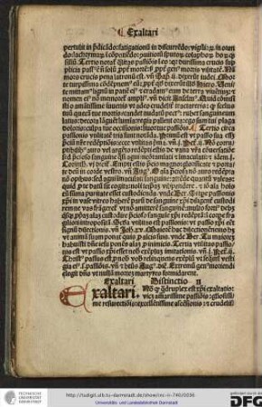 Nota quod quadruplex est Christi exaltatio videlicet amarissime passionis, gloriosissime resurrectionis...