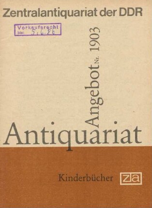 Nr. 1903: Kinderbücher