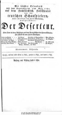 Der Deserteur