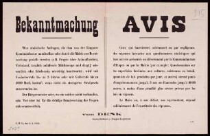 "Bekanntmachung" der Strafbarkeit unrichtiger statistischer Angaben v. a. zur landwirtschaftlichen Produktion (S. 65)