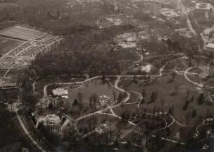 Luftbildaufnahmen von Karlsruhe. Innenstadt - Schlossgartensee