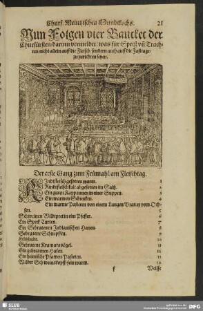 Nun Folgen vier Bancket der Churfürsten