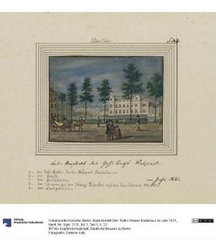 Berlin. Bade Anstalt Geh: Raths Welper Badehaus im Jahr 1821
