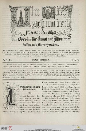 Briefe über das ulmische Urkundenbuch, [3]
