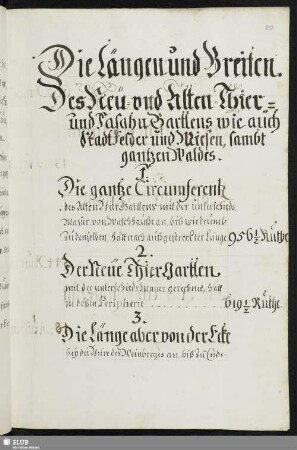 Die Längen und Breiten.