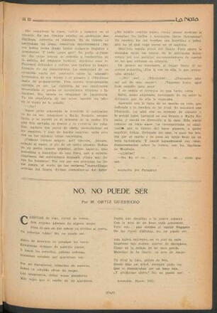 No, no puede ser