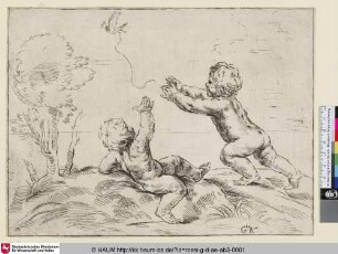 [Les deux enfans; Two Children Playing with a Bird; Zwei Kinder]