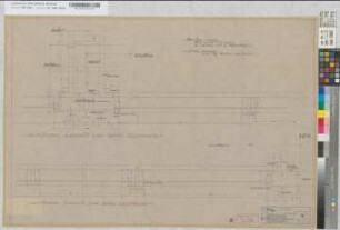 Wiederaufbau des Empfangsgebäudes [Bahnhof] Oberhausen-Sterkrade, Blatt~18: Schreinerarbeiten Hallenfenster: Schnitte, M.~1:1 Hge, Sknr.: 2, Fanr.: 7, Bunr.: 30