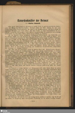 Naturdenkmäler der Heimat