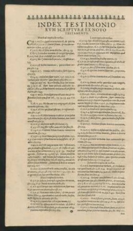 Index Testimoniorum Scripturae Ex Novo Testamento.