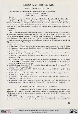 Chronique 1960 (Janvier-Juin)