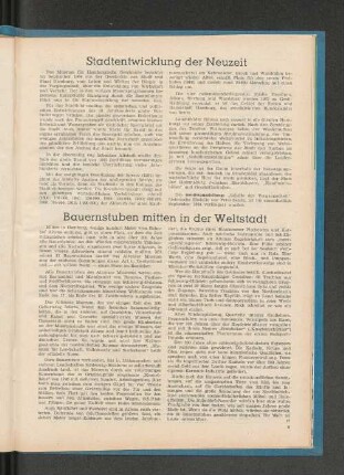 Bauernstuben mitten in der Weltstadt