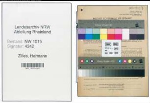 Entnazifizierung Hermann Zilles , geb. 09.03.1901 (Agenturleiter)