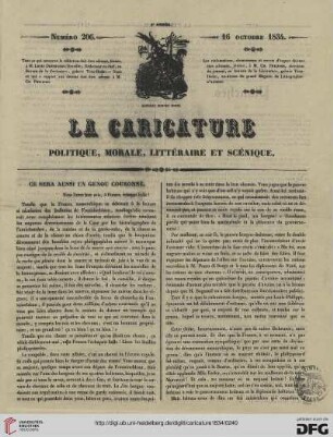 Numéro 206 (16 Octobre 1834)