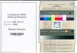 Entnazifizierung Hermann Kahnert , geb. 16.01.1895 (Polizei Beamter)