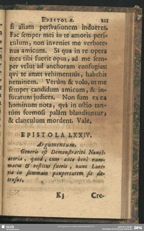 Epistola LXXIV.