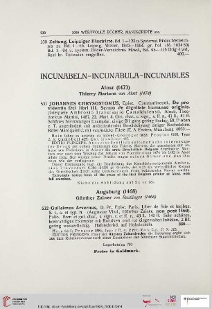 Inkunabeln - Incunabula - Incunables (Nr. 531 - 589)