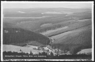 Wildenthal. Blick vom Auersberg auf Wildenthal