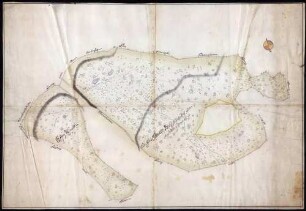 Karte der gemeinschaftlichen Waldungen der Gemeinden Thanheim, Bisingen und Steinhofen