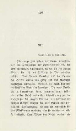 XII. [Guizot's Opposition gegen Thiers]