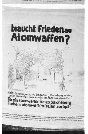 Kleinbildnegative: Anti-Atomwaffen-Plakat, 1983